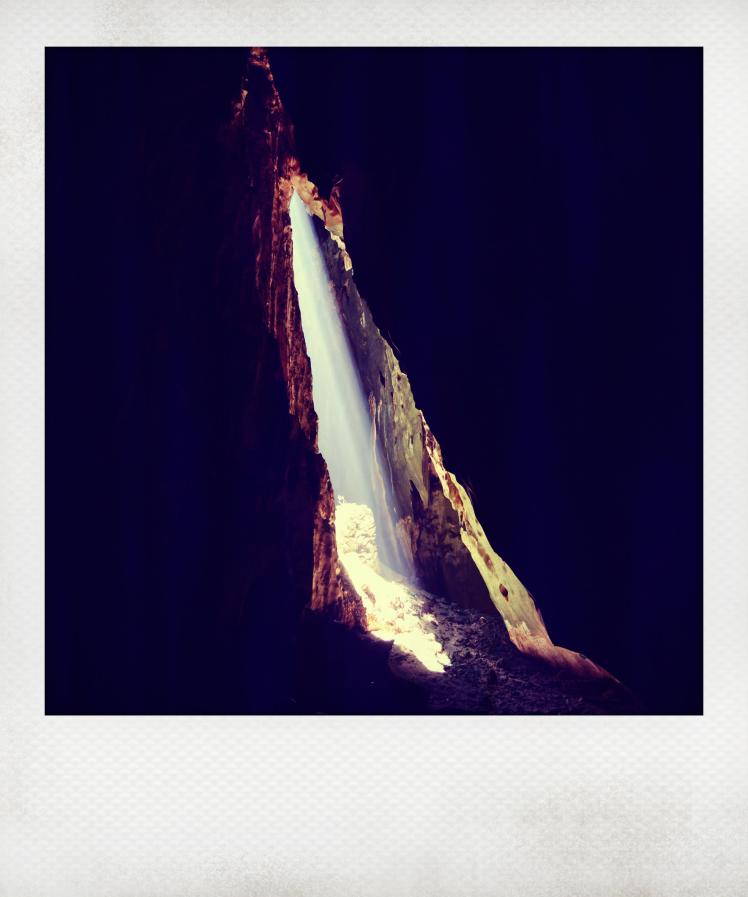 dark caves polaroid